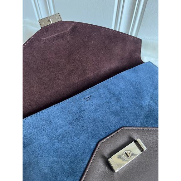 Celine Diamond envelope clutch green and blue - Picture 3 of 16